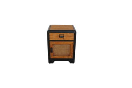 DKD Home Decor Mesita de Noche Loft Marron Oscuro Gris Oscuro Abeto Metal 40 x 62 x 48 cm