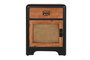 DKD Home Decor Mesita de Noche Loft Marron Oscuro Gris Oscuro Abeto Metal 40 x 62 x 48 cm