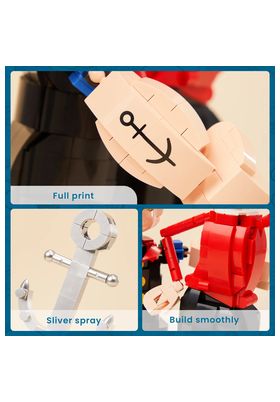 PANTASY Kit Construccion Popeye & Olivia Popeye 1500 Piezas 33cm