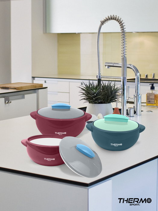 Thermosport Termo para Alimentos de Plástico 1800 ml con Dimensiones 25 x 20 x 10.5 cm (12 Unidades)