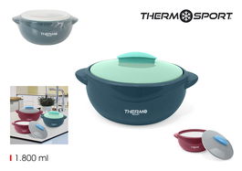 Thermosport Termo para Alimentos de Plástico 1800 ml con Dimensiones 25 x 20 x 10.5 cm (12 Unidades)