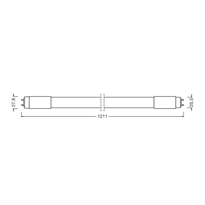 LEDVANCE [LVE-4099854025914] Tubo LED T8 G13 para fluorescente clásico, sin parpadeo, 75.000 horas de vida, ahorro energético del 66%, vidrio con protección, IP20