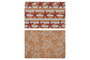 DKD Home Decor Felpudo Mediterraneo Natural Rojo Fibra Coco Goma 40 x 60 x 1.5 cm (6 Unidades)