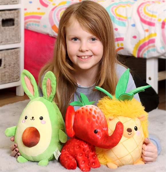 Cefa - Peluches aromatizados foodibles grandes con bolsas microperforadas para probar el aroma, modelos surtidos