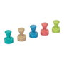 MAUL Kegelmagnete Ø 1,2 x 1,6 en colores turquesa, marrón, azul, rojo y verde