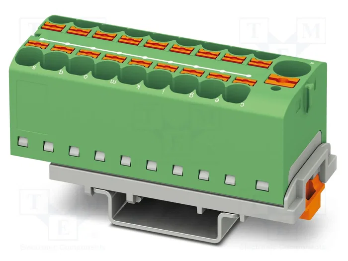 PHOENIX CONTACT PTFIX 10/18X4-NS35 GN Conector de carril 19 bornas PHOENIX CONTACT PTFIX 10/18X4-NS35 GN Conector de carril 19 bornas