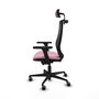 PIQUERAS Y CRESPO Silla de oficina Mardos con mecanismo Sincro/Traslack, Rosa y Negro