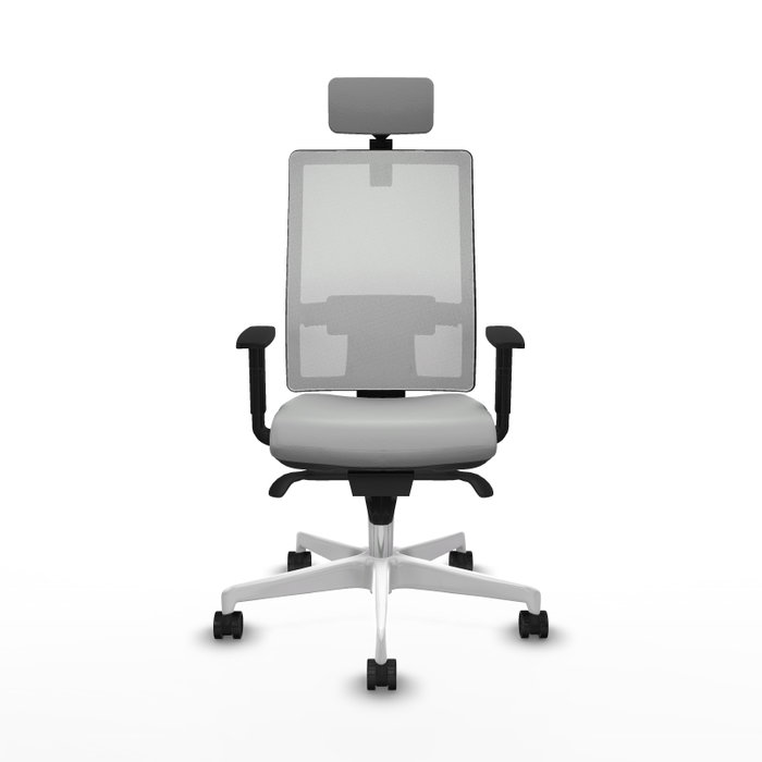 PIQUERAS Y CRESPO Silla de oficina Horna Gris claro y Blanco PIQUERAS Y CRESPO Silla de oficina Horna Gris claro y Blanco