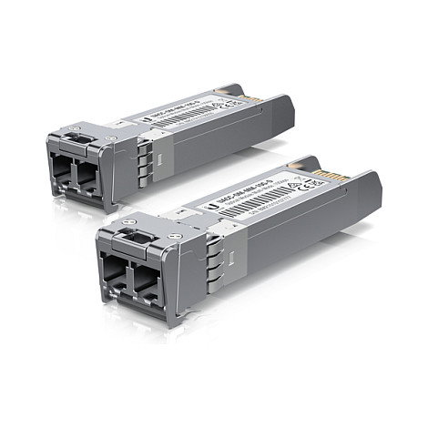 Ubiquiti Networks UACC-OM-MM-10G-D-2 Transceptor SFP+ Fibra Óptica Multi-Modo 10G 850nm LC 300m, Paquete de 2 Unidades