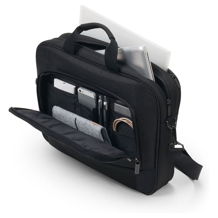 DICOTA Eco Top Traveller BASE Maletín para portátil de 14.1" (35,8 cm) Negro con Correa para Hombro