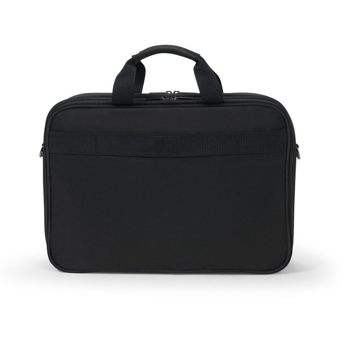Dicota Eco Top Traveller BASE - Funda para Laptop 13-14.1" con Espuma HDF y Correa Ajustable, 300D Poliéster rPET Reciclado, Negro