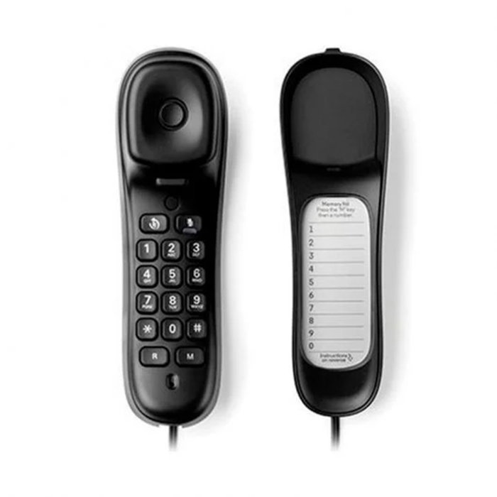 Motorola CT50 Teléfono Fijo Inalámbrico Negro con Indicador Visual de Llamadas y 10 Memorias