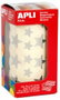 Apli Gomets Estrella 12,5mm y 19,5mm Rollo Plata Metalizado