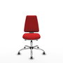PIQUERAS Y CRESPO Silla de oficina Elche con mecanismo Asincro, Rojo y Base cromada