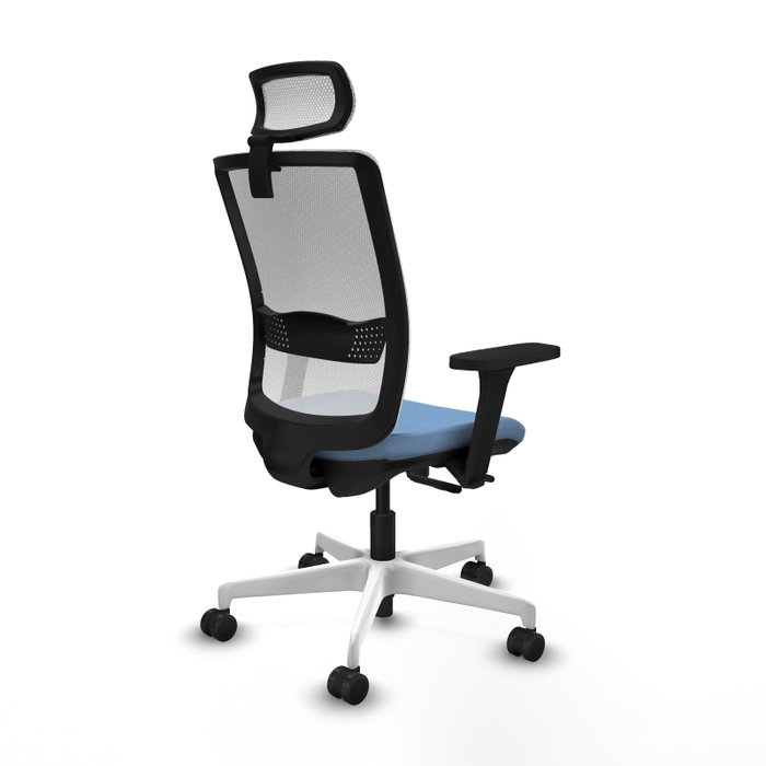 PIQUERAS Y CRESPO Silla de oficina Haches con mecanismo Sincro/Traslack, Azul cielo y Blanco PIQUERAS Y CRESPO Silla de oficina Haches con mecanismo Sincro/Traslack, Azul cielo y Blanco