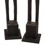 Set de Figuras Alexandra House Living Marrón Madera Étnico 11 x 100 x 11 cm 2 Piezas