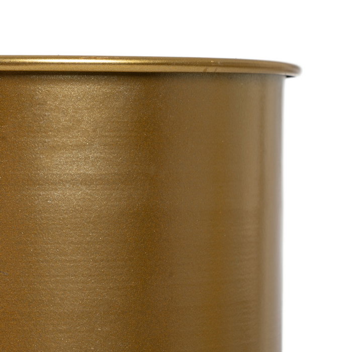 S/2 Maceteros Dorado Metal Decoración 28 X 24 X 69 cm