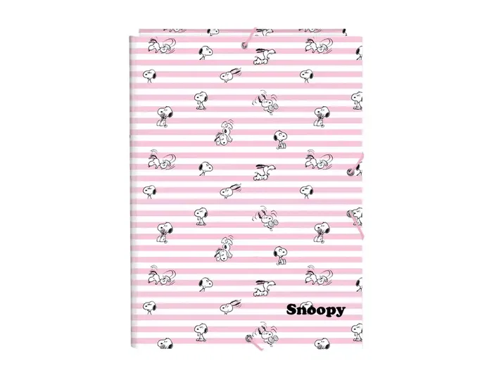 Safta Carpeta de Cartón Snoopy con Gomas y Solapas Folio