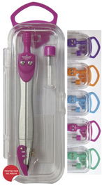 Compas Escolar Con Protector Aguja Y Mina Colores Surtidos