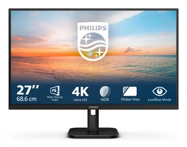 Philips 27E1N1800A/00 Monitor 27" 4K Ultra HD IPS 3840x2160 HDR10+ 60Hz 4ms 350cd/m² Altavoces 2xHDMI 2.0 DisplayPort Negro