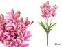 Ibergarden Vara Decorativa 5 Ramas 20 Flores Lila 55 cm (Set de 12)