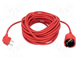 AS SCHWABE Prolongador de alimentación H05VV-F 3G1,5mm2 10m rojo