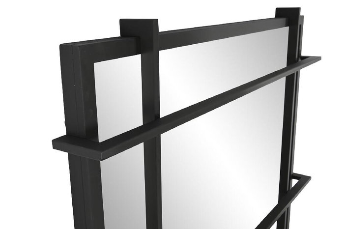 DKD Home Decor Espejo de Hierro y Cristal Negro 65x6x95 cm