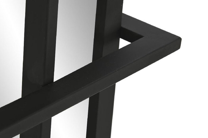 DKD Home Decor Espejo de Hierro y Cristal Negro 65x6x95 cm