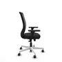 PIQUERAS Y CRESPO Silla de oficina Zulema con mecanismo Sincro, Brazos 3D y Similpiel Negro