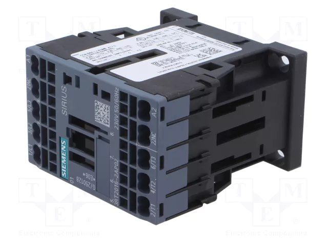 Siemens 3RT20162AP02 Contactor AC-3 4kW/400V 230VAC 3p S00