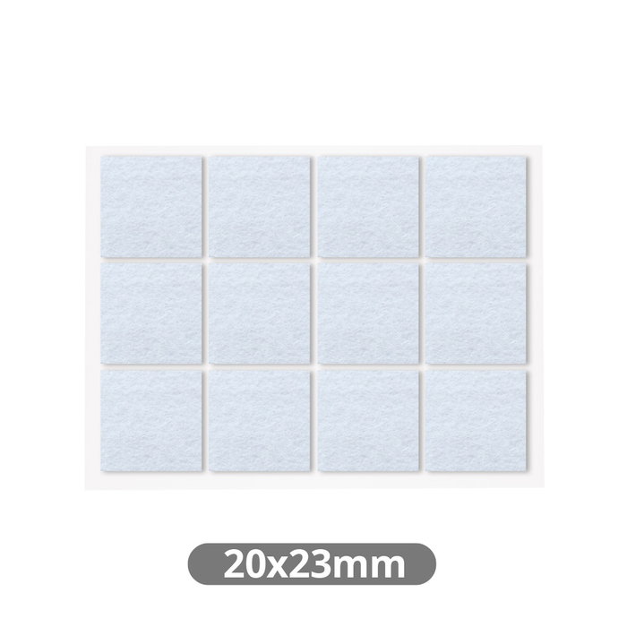 GSC Evolution Set 12 fieltros adhesivos cuadrados 20x23mm - Blanco GSC Evolution Set 12 fieltros adhesivos cuadrados 20x23mm - Blanco