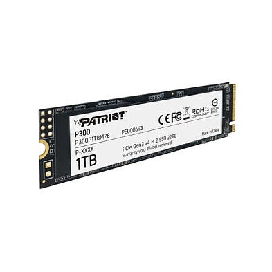 Patriot P300 SSD M.2 NVMe 1 TB PCIe 3.0 x4 (2280) 2100MB/s Lectura