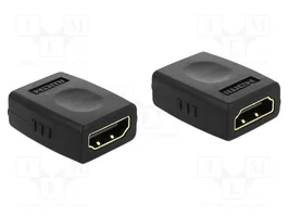 DeLOCK Adaptador HDMI de 19 pines a 19 pines, hembra-hembra, Negro