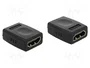 DeLOCK Adaptador HDMI de 19 pines a 19 pines, hembra-hembra, Negro