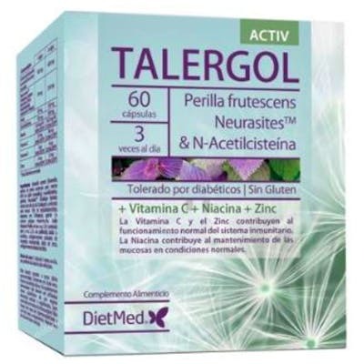 DIETMED Talergol Activ 60 Cap. Suplemento para Alergias Respiratorias con Vitamina C y Zinc DIETMED Talergol Activ 60 Cap. Suplemento para Alergias Respiratorias con Vitamina C y Zinc