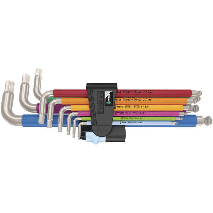 Wera 3950/9 Hex-Plus Multicolour Imperial Stainless Juego de 9 llaves de ángulo Wera 3950/9 Hex-Plus Multicolour Imperial Stainless Juego de 9 llaves de ángulo