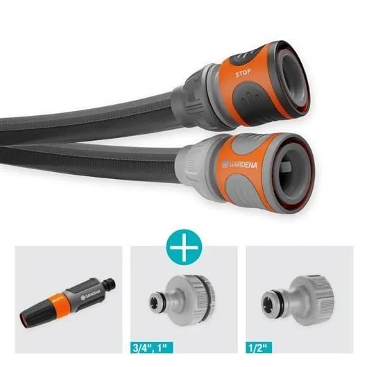 Gardena 18457-20 Kit Manguera Liano Life 30m, Resistencia a la Presión 22 bar, Longitud 30m Ø Int. 13 mm