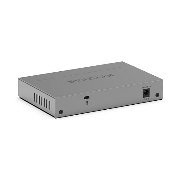 Netgear GS105P Switch no administrado Gigabit Ethernet 10/100/1000 con PoE, montaje en pared/escritorio, gris