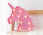 KioKids Lámpara Unicornio Led Rosa a Pilas para Habitación Infantil