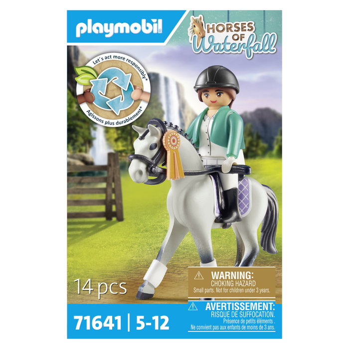 Playmobil 71641 Horses of Waterfall Turnierreiterin - Set de Figuritas de Juguete con Caballos para Ninos y Ninas de 5 Anos en Adelante