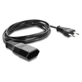 DeLOCK Cable de extensión CEE 7/16 a toma de corriente, 2 m, negro