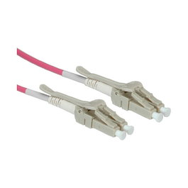 ROLINE Cable Óptico LWL-Kabel OM4 LC/LC Violeta 0.5m, 50/125um, Fibra Multimodo, Bajo Consumo, 2 Fibras