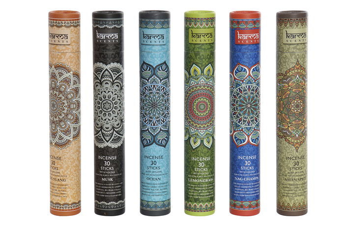 DKD Home Decor Set de 30 (24 Unidades) Incienso Varilla Árabe Multicolor Madera Aroma Hecho a Mano 27 cm