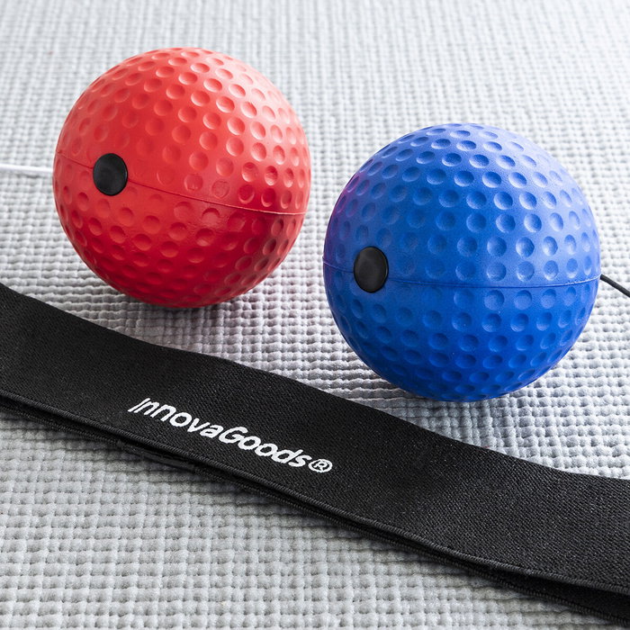 Pack Set de Pelotas de Entrenamiento y Reflejos y Máquina de Boxeo Musical Recargable InnovaGoods