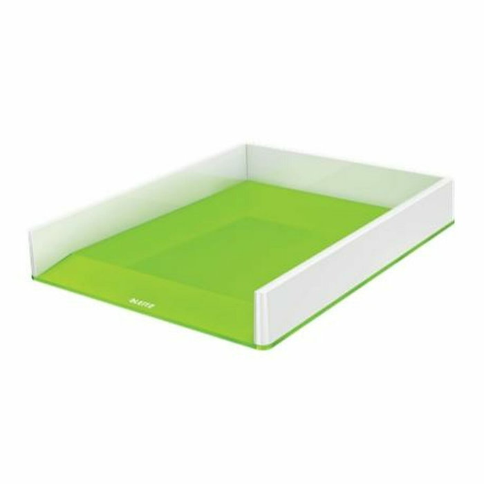 Leitz Bandeja sobremesa plástico Leitz WOW Dual blanco/verde 267x49x336 mm