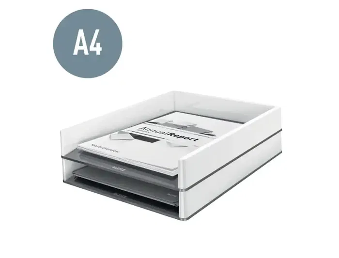 Leitz Bandeja Sobremesa Wow Dual Blanco/Verde 267x49x336 mm