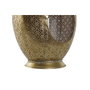 DKD Home Decor Portavelas de Metal y Cristal Dorado 24x24x38,5 cm