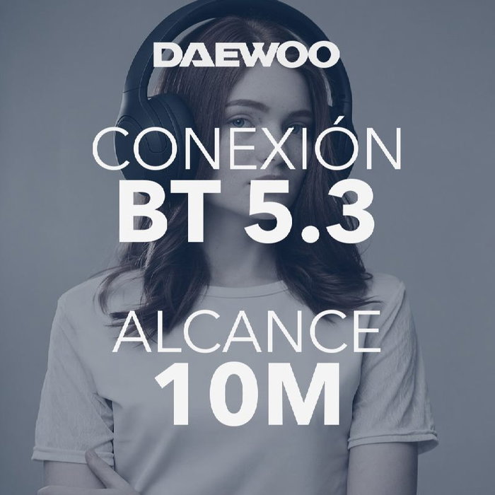 Daewoo DW2027 Auriculares Inalámbricos Azules con Micrófono