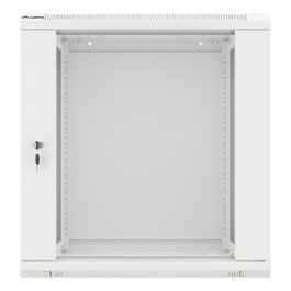 Lanberg WF01-6612-10S Armario Rack de Pared 12U 600x600mm, Puerta de Cristal, Bloqueo, 60kg Capacidad, Gris