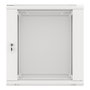 Lanberg WF01-6612-10S Armario Rack de Pared 12U 600x600mm, Puerta de Cristal, Bloqueo, 60kg Capacidad, Gris